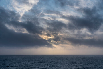 Wall Mural - stunning fine art landscape image of view from hartland quay in devon england durinbg moody spring s