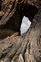 Wall Mural - beautiful landscape image of blackchurch rock on devonian geological formation on beautiful spring d