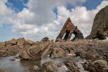 Wall Mural - beautiful landscape image of blackchurch rock on devonian geological formation on beautiful spring d