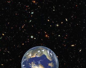 Wall Mural - magnificent earth in outer space. the elements of this image furnished by nasa.