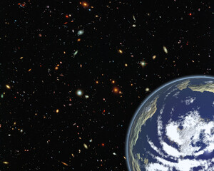 Wall Mural - magnificent earth in outer space. the elements of this image furnished by nasa.
