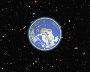 Wall Mural - magnificent earth in outer space. the elements of this image furnished by nasa.