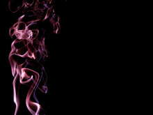 Abstract Pink Smoke With Black Background