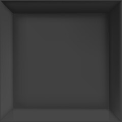 Poster - Empty black square niche vector mockup. Design template