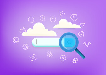 Aufkleber - Search in internet. Concept with search bar