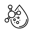 oil keratin drop line icon vector. oil keratin drop sign. isolated contour symbol black illustration