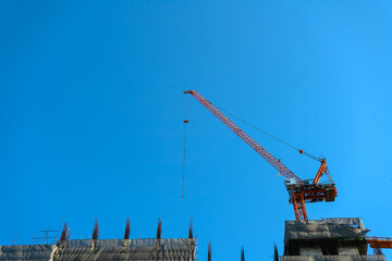 construction site with cranes