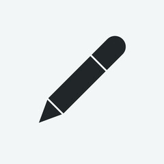 Sticker - pen vector icon illustration sign 