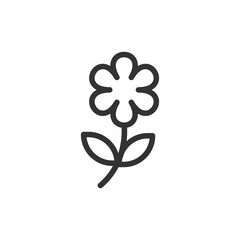 Wall Mural - Thin line icon of flower.