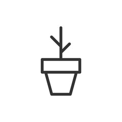 Sticker - Plant line icon in trendy style.