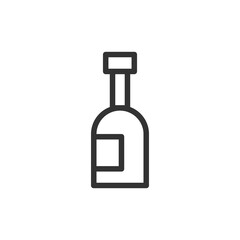 Poster - Thin line icon of wine.