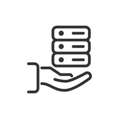 Poster - Database minimal line icon.