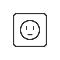 Sticker - Outline design of socket icon.