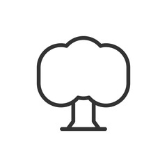 Poster - Thin line icon of tree.