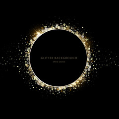 Wall Mural - glitter background, luxury gold stardust light