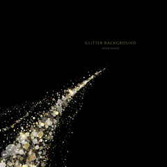 Wall Mural - glitter background, luxury gold stardust light