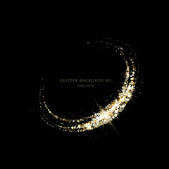 Wall Mural - glitter background, luxury gold stardust light