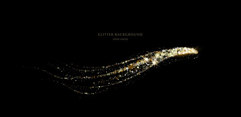 Wall Mural - glitter background, luxury gold stardust light