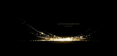 Wall Mural - glitter background, luxury gold stardust light