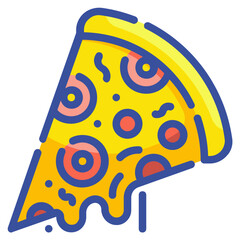 Wall Mural - pizza line icon