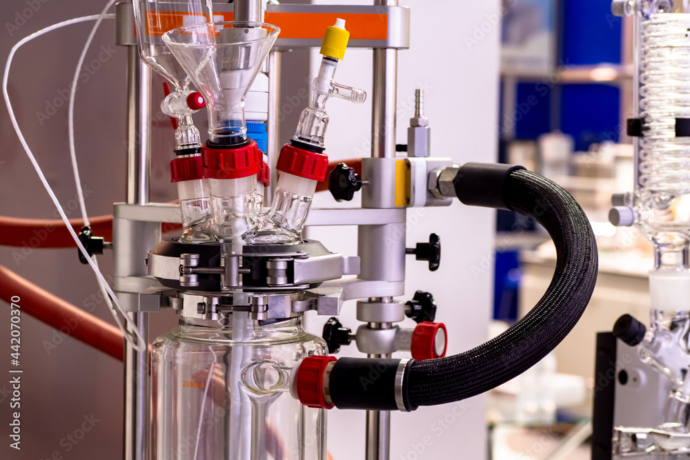 Bioreactor Lab Microbiological bioreactor. Laboratory equipment. Pharmacological ...