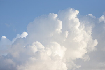 Wall Mural - white cloud on blue sky background.
