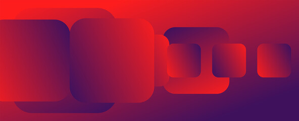 Poster - Square shapes composition geometric abstract background. 3D shadow effects and fluid gradients. Modern overlapping forms
