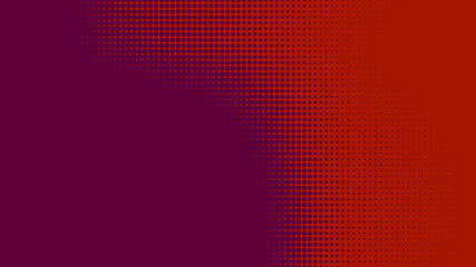 Poster - Dots halftone red purple color pattern gradient texture with technology digital background. Dots pop art comics style.