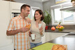 © ElitProd - Happy couple having a wonderful breakfast time at home