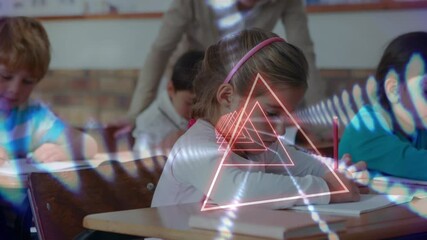 Poster - Animation of connections and data processing over school children