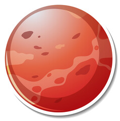 Wall Mural - Sticker template with Venus planet isolated