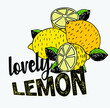 lovely lemon vector t-shirt design