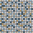 Seamless vector pattern with multicolored squares. Textured background. Mosaic design. Surface, fabric pattern
