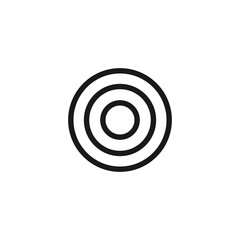 Poster - target black icon. goal line symbol. marketing or business linear aim. vector illustration isolated 