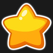 Icon Star for game design in mission choose or complete board