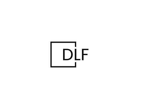 DLF letter initial logo design vector illustration
