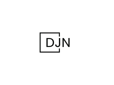 DJN Letter Initial Logo Design Vector Illustration
