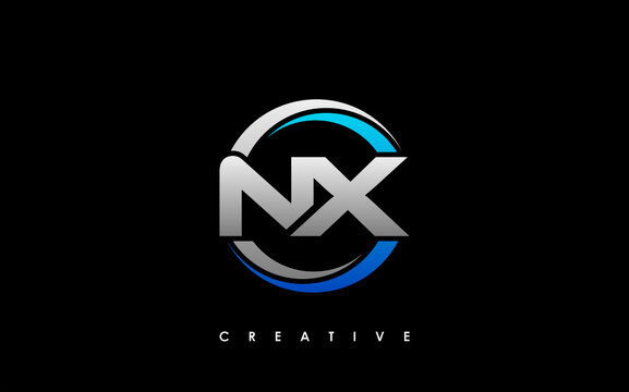NX Letter Initial Logo Design Template Vector Illustration