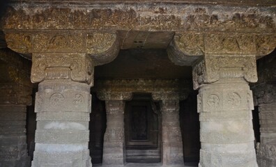 Wall Mural - Aurangabad Cave Temples, maharashtra,india