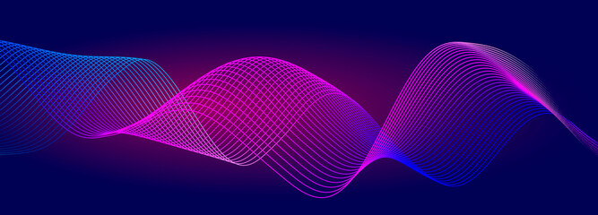 Poster - Music abstract background. Equalizer for music. Abstract digital wave of particles. Vector illustration