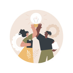 Fototapete - creative idea abstract concept vector illustration. creative team, idea management, insight notion, 