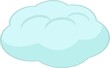 Vector emoticon illustration of a sky cloud