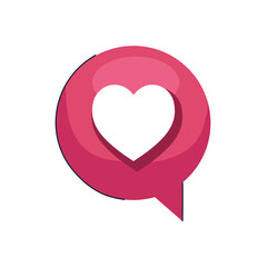 Poster - heart social media icon