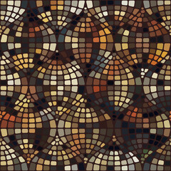 Poster - Pattern of vector mosaic in the oriental style.