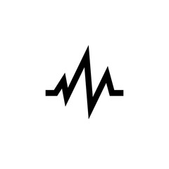 Canvas Print - noise line icon. clipart image isolated on white background