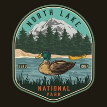 National Park Colorful Vintage Emblem
