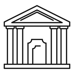 Poster - theater building icon outline vector. city theatre