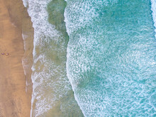 Looking Down At A Beach In San Diego 