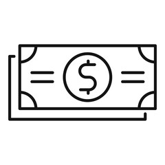 Wall Mural - Lotto money cash icon outline vector. Lottery bingo money