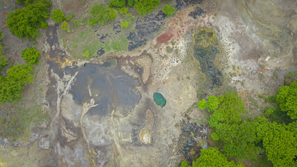 Wall Mural - Volcanic opening at Lembata Island Indonesia.